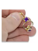 Alexandrit 14 Karat Gelbgold Ohrringe Vintage Handwerk vec018y